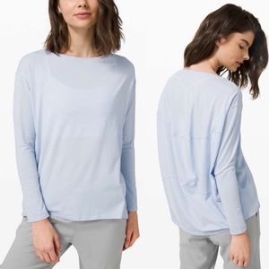 lululemon athletica Light Blue Long Sleeve Tee
